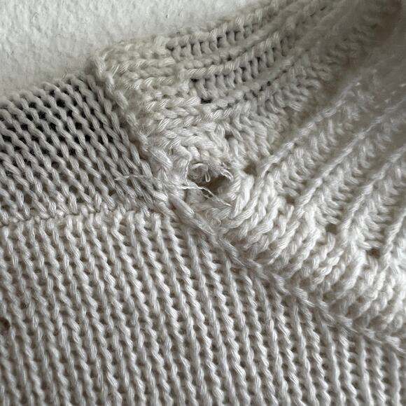 Alfred Dunner Striped Fringe Sweater Cozy Knit Classic Cottagecore Boho Large - Picture 4 of 8